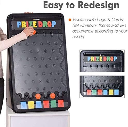 30 Prize Drop Boards Disk Drop Game Foldable Stand Customizable 6 Slots with 10 Pucks for Develop Intelligence Live Stream Carnival Tradeshow Party