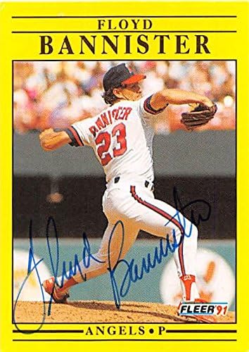 Sports Memorabilia Autograph Warehouse 248060 Floyd Bannister Autographed Baseball Card - California Angels 1991 Fleer - No. U8