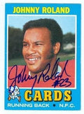 Sports Memorabilia Johnny Roland Autographed Football Card (St Louis Cardinals) 1971 Topps No.123