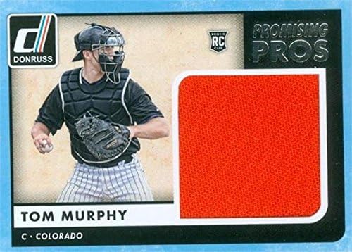 Autograph Warehouse 345124 Tom Murphy Player Worn Jersey Patch Baseball Card - Colorado Rockies 2016 Donruss Promising Pros No. PPMTM Rookie