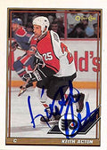 Sports Memorabilia Autograph Warehouse 224156 Keith Acton Autographed Hockey Card - Philadelphia Flyers 1991 O-Pee-Chee - No. 77