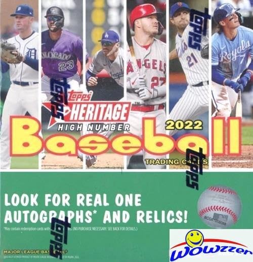 2022 Topps Heritage HIGH Number Baseball HUGE Factory Sealed MEGA Box with EXCLUSIVE CHROME Cards! Look for REAL ONE Autos &amp Clubhouse Collection Relics New Inserts &amp More! WOWZZER