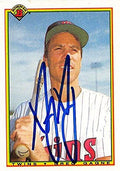 Sports Memorabilia Autograph Warehouse 245278 Greg Gagne Autographed Baseball Card - Minnesota Twins 1990 Bowman - No. 414