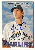 Sports Memorabilia Autograph Warehouse 302035 2016 Topps Heritage Adam Conley Autographed No.533 Baseball Card - Miami Marlins