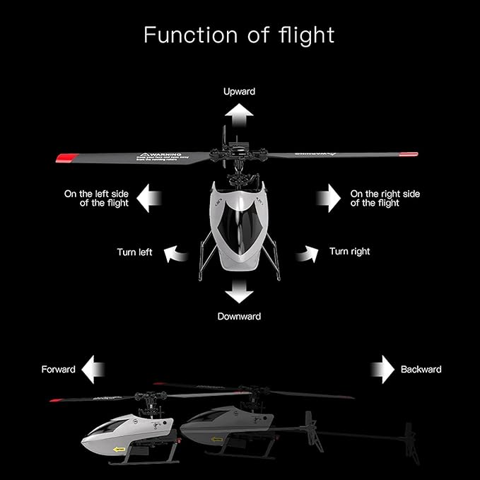 GoolRC C129 V2 RC Helicopter 4 Channel Remote Control Helicopter with 6-Axis Gyro 2.4GHz RC Aircraft with 3D Flips Altitude Hold One Key Take Off/Landing and 3 Batteries for Adults and Beginners