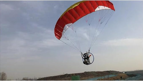 2.4G RC Paraglider with 1.8m Wingspan Nylon Canopy High-Altitude Stunt Flight Paraglider with Foldable Canopy 30 Mins Flight Time Ideal Gift for Outdoor Adventurer (RTF/Random Color)