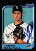 Sports Memorabilia Autograph Warehouse 291551 1997 Bowmans 1St Scott Randall Autographed No.379 Rookiebaseball Card - Colorado Rockies FT