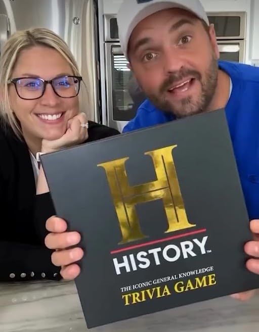 HISTORY Channel Trivia Game Deluxe – 2400 General Knowledge Questions Including 80s &amp 90s Trivia | HISTORY Trivia Card &amp Party Game for Adults Families &amp Board Game Night – Great Gift for