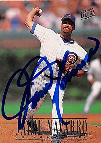 Sports Memorabilia Autograph Warehouse 248521 Jaime Navarro Autographed Baseball Card - Chicago Cubs 1996 Fleer Ultra - No. 456