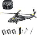 Black-Hawk K200 Brushless RC Helicopter 2.4G 6CH 6-Axis Gyro Military Aircraft with Optical Flow Positioning Altitude Hold &amp Inverted Flight for Adults -3 Battery/RTF