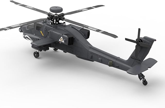 1/32 F11-S AH64 Apacche RC Helicopter 2.4G 6CH RC Dual-axis Co-Drive Flybarless 6G/3D Stunt Airplane Model with GPS and Camera (RTF Version)