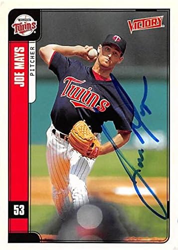 Sports Memorabilia Autograph Warehouse 270040 Joe Mays Autographed Baseball Card - Minnesota Twins FT 2001 Upper Deck Victory - No. 215