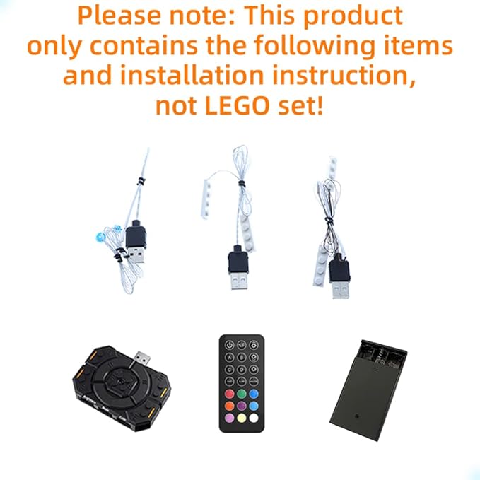 LED Light Kit (Remote Control) Compatible with Lego International Space Station - Lighting Set for Ideas 21321 (Model Set Not Included)