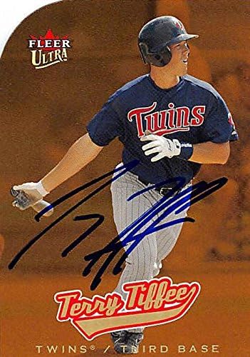 Sports Memorabilia Autograph Warehouse 247041 Terry Tiffee Autographed Baseball Card - Minnesota Twins 2005 Fleer Ultra All Rookie Gold Medallion - No. 219