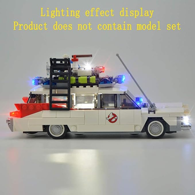 LED Light Kit Compatible with Lego 21108 Ghostbusters ecto 1 (Ver.2014) - Lighting Set for Building Model (Model Set Not Included)