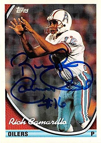 Sports Memorabilia Autograph Warehouse 301920 1993 Upper Deck Rich Camarillo Autographed No.583 Football Card - Houston Oilers