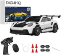 D43-01 1:43 Scale 2.4G Full Proportional 4WD Alloy RC Drift Car with Gyro System Silent Bearings Adjustable Speed &amp LED Lights for Adults High Speed Remote Control Racing Car