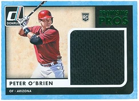 Sports Memorabilia Autograph Warehouse 343707 Peter O Brien Player Worn Jersey Patch Baseball Card - Arizona Diamondbacks 2016 Donruss Promising Pros Rookie No. PPM-PO