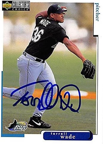 Sports Memorabilia Autograph Warehouse 247649 Terrell Wade Autographed Baseball Card - Tampa Rays 1998 Upper Deck - No. 512