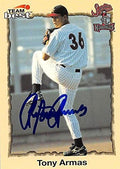 Sports Memorabilia Autograph Warehouse 244652 Tony Armas Jr. Autographed Baseball Card - Montreal Expos FT 1998 Team Best Minor League Rookie - No. 53