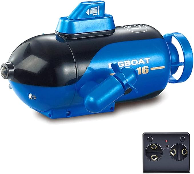 GoolRC Mini Remote Control Submarine RC Submarine Toy 4-Channel Remote Control Toy Forward/Diving Backward/Surfacing Left Turn Right Turn Yellow