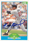 Autograph Warehouse 245077 Randy Bush Autographed Baseball Card - Minnesota Twins 1989 Score - No. 212