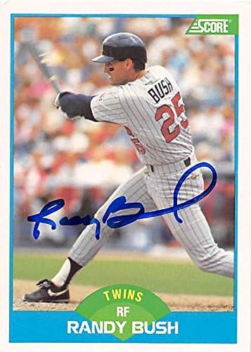 Autograph Warehouse 245077 Randy Bush Autographed Baseball Card - Minnesota Twins 1989 Score - No. 212