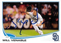 Sports Memorabilia Autograph Warehouse 302110 2013 Topps Will Venable Autographed No.225 Baseball Card - San Diego Padres