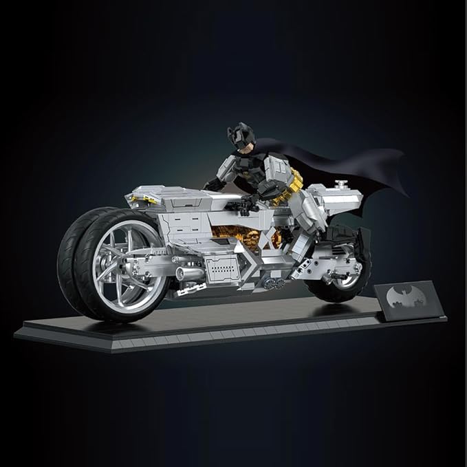Dark K-Night Motorcycle Building Blocks Set for Adults Classic Vintage Motorbike Model Toy Collectible Gift for Motorcycle Enthusiasts- 2412Pcs
