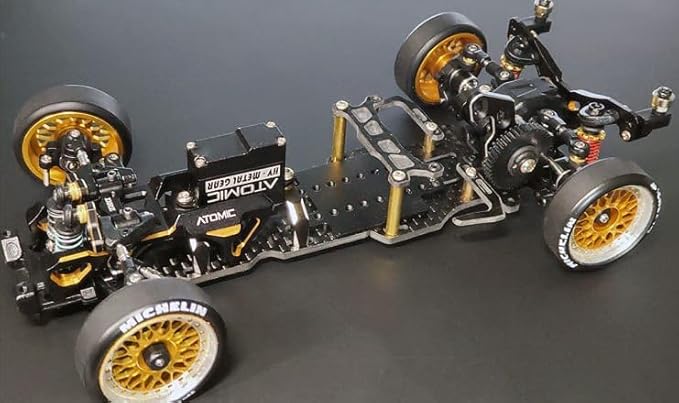 Helidirect Atomic DRZ3 MS RWD Drift Chassis Kit (No Electronic) - Remote Control Car 1/28 RC Drift Car Assemble Kit Without Electronics and Wheels
