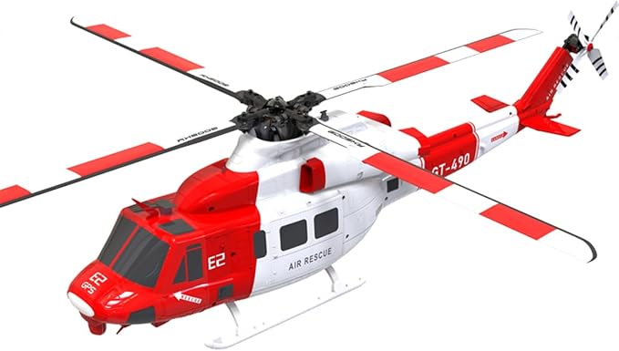 GOOSKY E2 UH-1Y RC Helicopter 2.4G 6CH Dual Brushless Simulation Stunt Aircraft Model with GPS Auto-Stabilization One-Key Return (RTF Version)