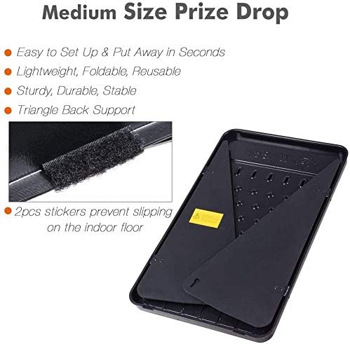30 Prize Drop Boards Disk Drop Game Foldable Stand Customizable 6 Slots with 10 Pucks for Develop Intelligence Live Stream Carnival Tradeshow Party
