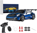 1/43 Scale RC Drift Car 2.4G Full Proportional 4WD Remote Control Car with Gyro Adjustable Speed &amp LED Lights Alloy RC Vehicle for Adult