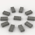 500 Piece Dark Gray Bricks Bulk Gray 2x4 Building Bricks Flat Compatible with Lego Parts and Pieces: 2x4 Dark Grey Bricks(Color: Dark Gray)