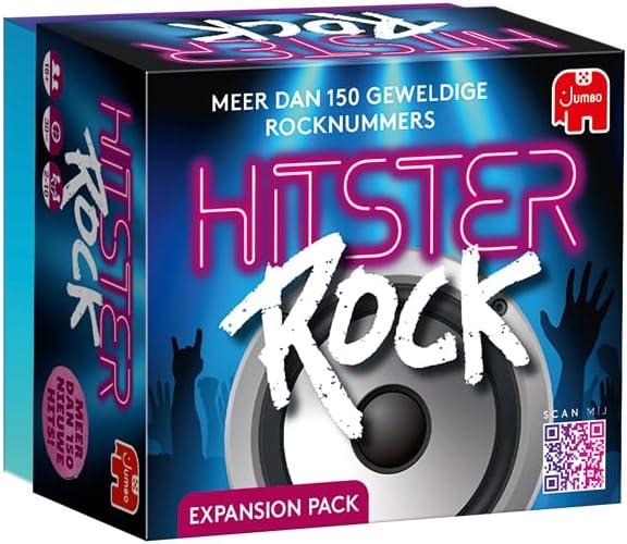 Hitster Rock expansion Expansion set Music game Action game Adult board game Music game Card game from 16 years 2-10 players Party Game Dutch