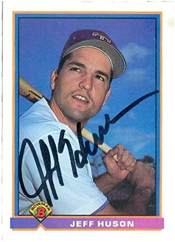 Sports Memorabilia Autograph Warehouse 246235 Jeff Huson Autographed Baseball Card - Texas Rangers 1991 Topps Bowman - No. 273