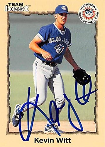 Sports Memorabilia Autograph Warehouse 302149 1998 Team Best Rookie Kevin WITT Autographed No.49 Baseball Card - Toronto Blue Jays FT
