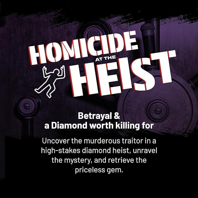 Hunt a Killer: Homicide at The Heist Solve the Murder of a Brilliant Jewel Thief Murder Mystery Game for Adults Perfect for True Crime Fans Mystery Box for Game Night Designed 1+ Players Ages 14+