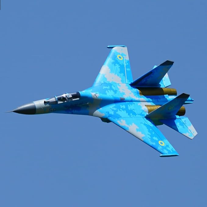 Su-27 Twin 50mm EDF 4S ducted Fan Jet (Camo Blue-PNP-Transmitter Receiver or Battery not Included)