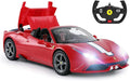Rastar RC Car | Radio Remote Control Car 1/14 Scale Ferrari 458 Special A Model Toy Car for Kids Auto Open &amp Close Red