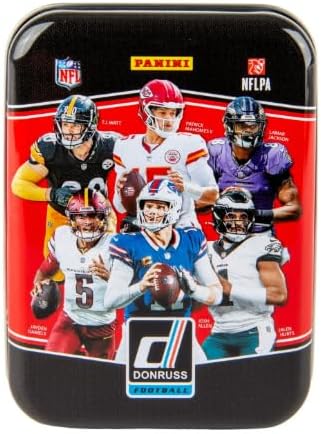 2025 Donruss Football Trading Cards Holiday Tin (15 Cards) (Downtown)