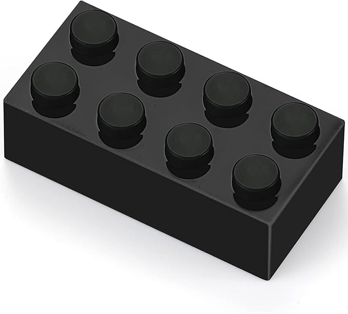 500 Piece Black Bricks Bulk 2x4 Building Bricks Flat Compatible With Lego Parts and Pieces (Color: Black)