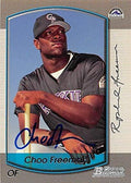 Sports Memorabilia Autograph Warehouse 291594 2000 Bowman Choo Freeman Autographed No.233 Baseball Card - Colorado Rockies FT