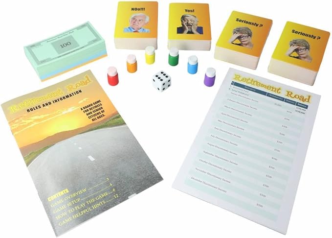 Retirement Road Board Game | Retirement Gift | Game for Senior Citizens | Gift for Parents or Grandparents | Board Game for Game Night | 2 to 6 Players | Play Time 45 to 90 Minutes