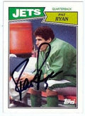 Sports Memorabilia Pat Ryan Autographed Football Card (New York Jets) 1987 Topps No.128