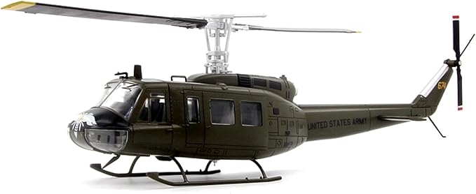 Alloy US Army UH-1 Iroquois Huey Helicopter Model 1:48 Model Simulation Science Exhibition