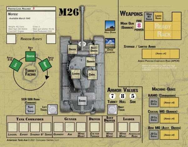 Compass Games American Tank Ace: Europe 1944-45