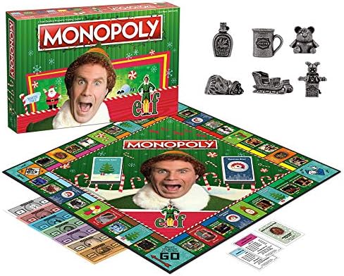 Monopoly Elf | Based on Christmas Comedy Film Elf | Collectible Monopoly Game Featuring Familiar Locations and Iconic Moments | Officially Licensed Monopoly