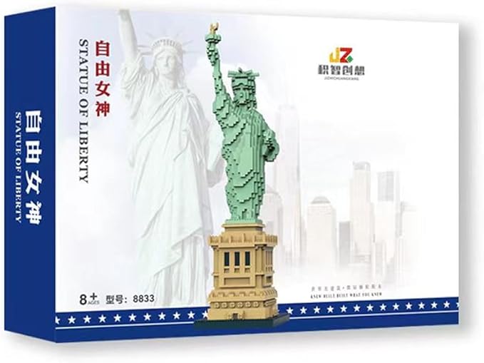 ENHANA Lady Liberty Micro Mini Blocks Statue of Liberty Micro Block Building Set Famous Architectural Model Toys Gifts for Kid and Adult 2810PCS