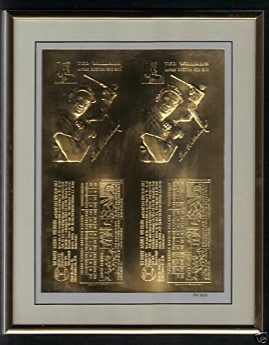 1996 Topps Ted Williams Gold Proof Sheet 1954 Framed